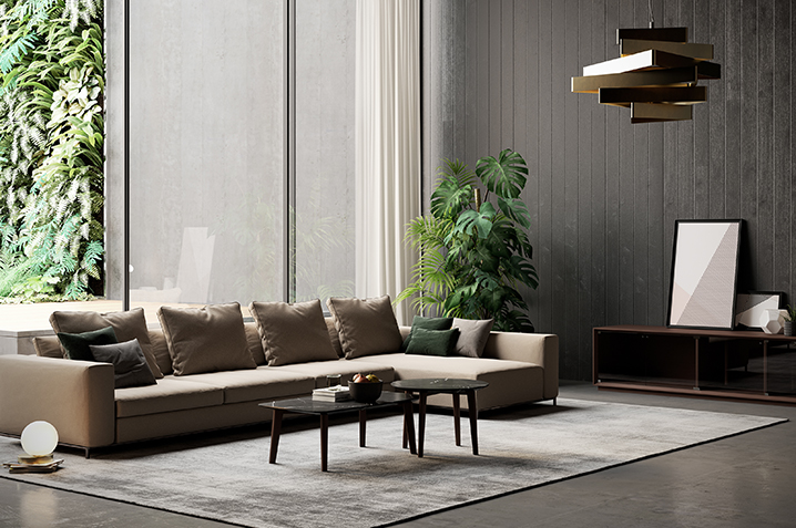 通過光線明暗對比、色彩冷暖對比、材料質地對比等